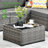 Baili 5 - Person Outdoor Wicker Sectional Seating Group with Cushions, Modern Modular Rattan Conversation Set, Patio Furniture Set with Wide Armrest-1944508782
