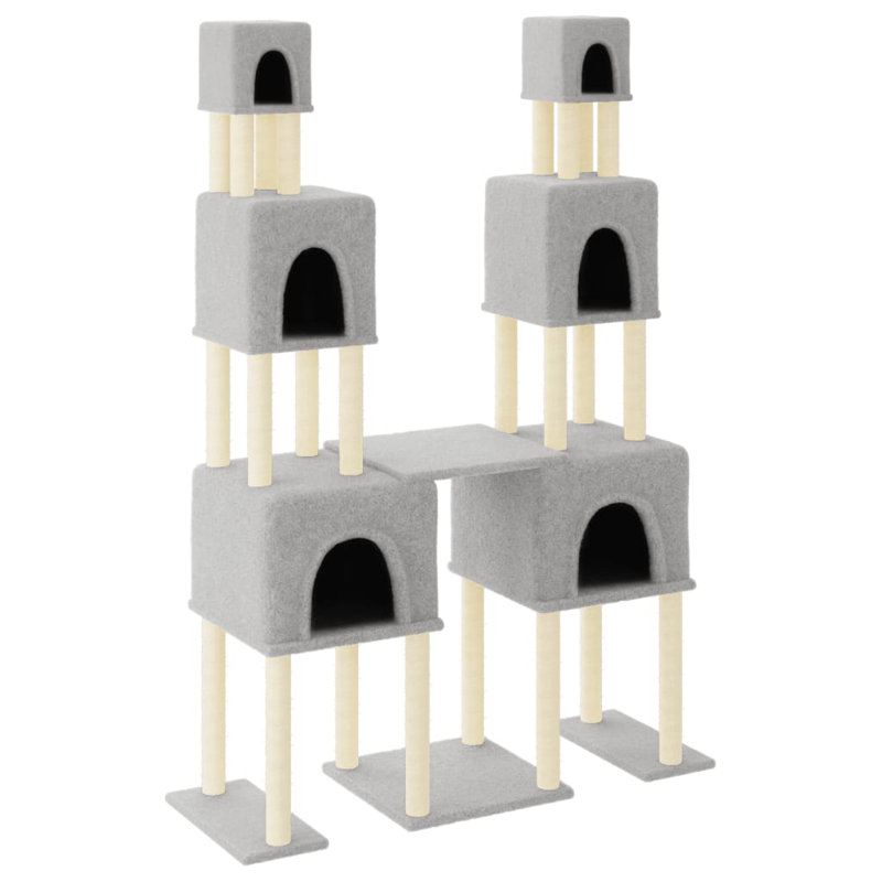 Waynesville 199cm H Cat Tree, Light Grey
