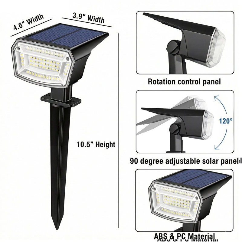 High-performance Solar Garden Spotlight - 4 Different Light Modes And Long-lasting