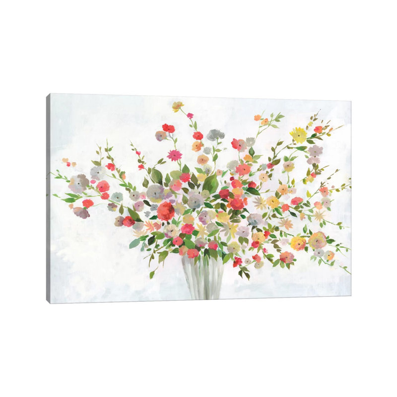 New Spring Bouquet by Allison Pearce - Painting on Canvas, Wrapped Canvas, 20.32 cm H x 30.48 cm W