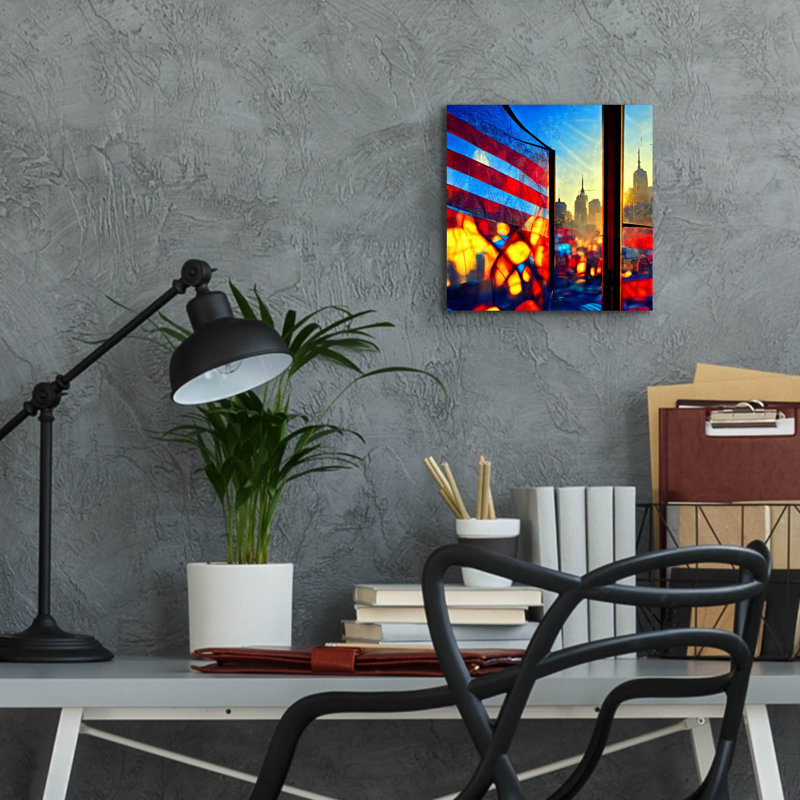 «New York 4» par Ray Heere, H 12 po x l 12 po x P 0,13 po