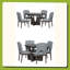 Ensemble de table de salle à manger extensible moderne 5 pièces avec rallonge amovible de 16,2 pouces pour les petits espaces-1013272085-1013272087