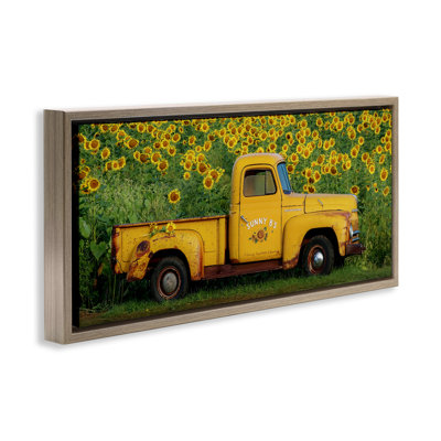 Ramassage jaune dans un champ de tournesols