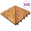 30cm L x 30cm W Acacia Hardwood Interlocking Deck Deck Tile Kit