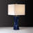 24.5in Blue Modern Sculpted Ceramic Table Lamps