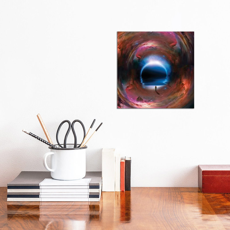 Man With Boat In Space Tunnel by Bruce Rolff - Wrapped Canvas Print, 30.48 cm H x 30.48 cm W