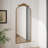 58"x24" Arched Full Body Mirror with Vintage Ornate Carved Applique on Top, Hanging Wall Mounted Mirror, for Living Room Bedroom Retro Home Decor Mirror, Bronze-733414529