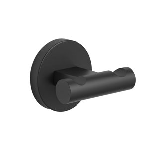 Zack Scala Double Towel Hook / Black Powder Coated