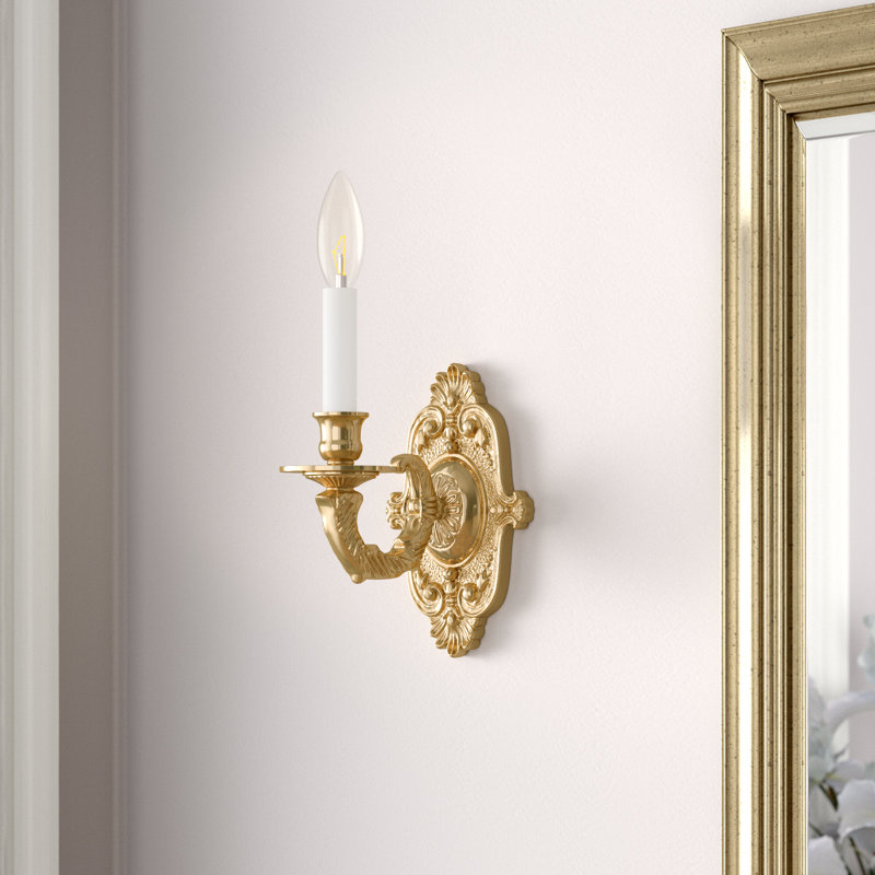 Anoeska Candle Wall Light, Polished Brass