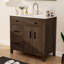 Meuble-lavabo simple 36 po avec plateau en résine et lavabo sur pied-1459783061