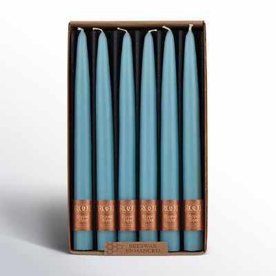 12 Piece Unscented Taper Candle Set