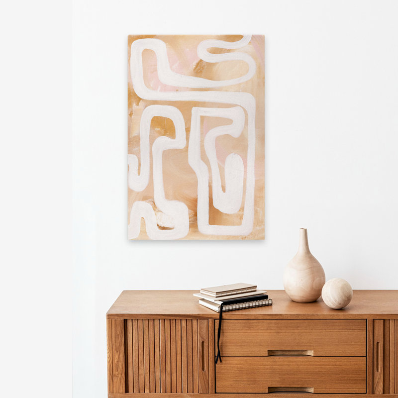 Blanc - art abstrait, H 24 po x l 16 po