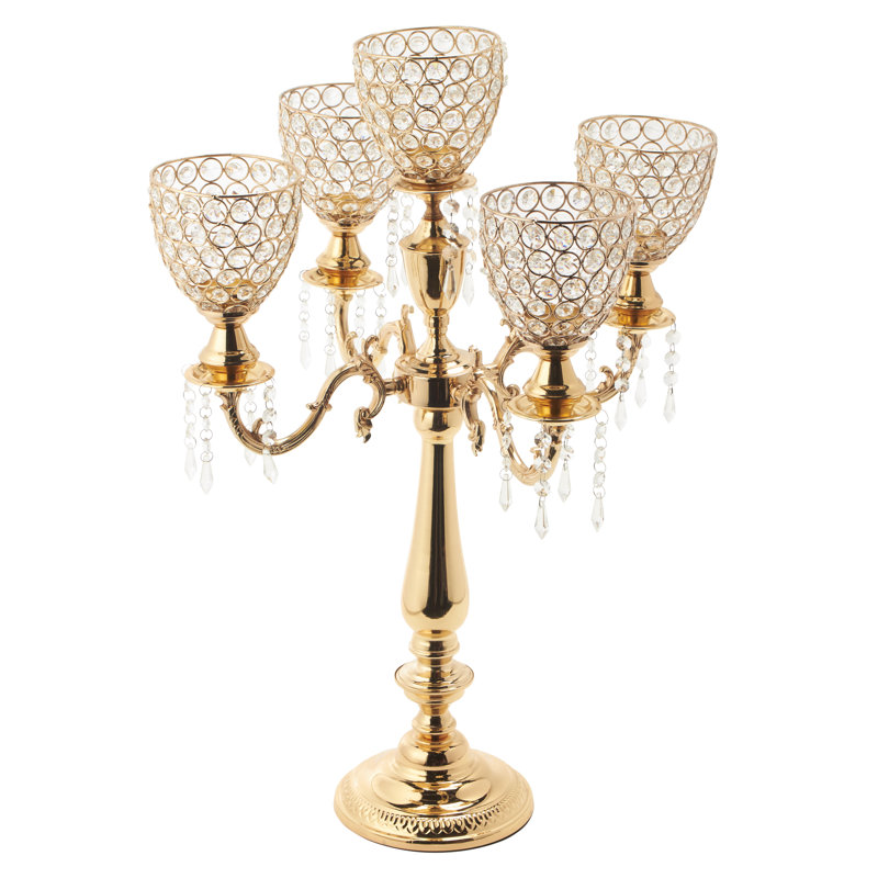 30'' H Floor Candelabra, Gold
