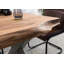 Solid Wood Top Metal Base Dining Table-64125995-64125996-64126001