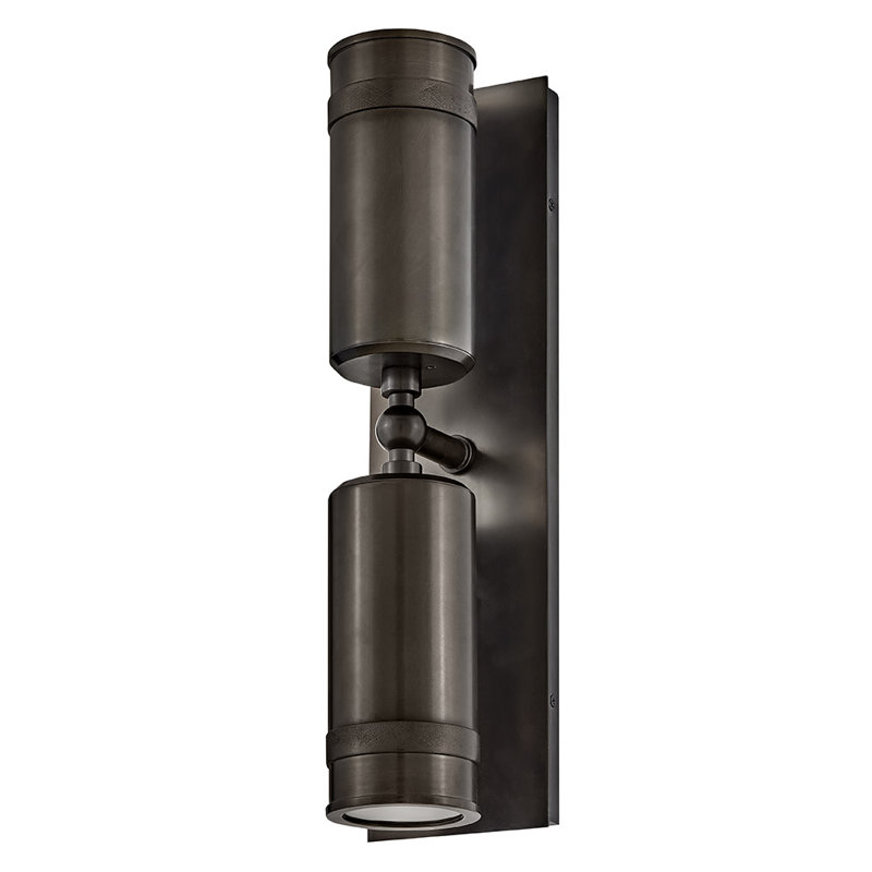 Pratt 19" Aluminum Pivotable Wall Mount Lantern, Black Oxide
