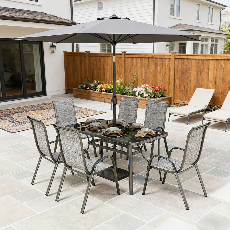 Ensemble de conversation, ensemble repas extérieur pour patio