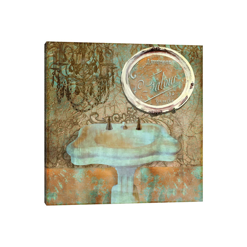 Salle De Bain III by Color Bakery - Wrapped Canvas Gallery-Wrapped Canvas Giclée, 45.72 cm H x 45.72 cm W