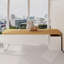 Bureau de direction en L en bois massif avec tiroirs Burlywood-464426088-464426092