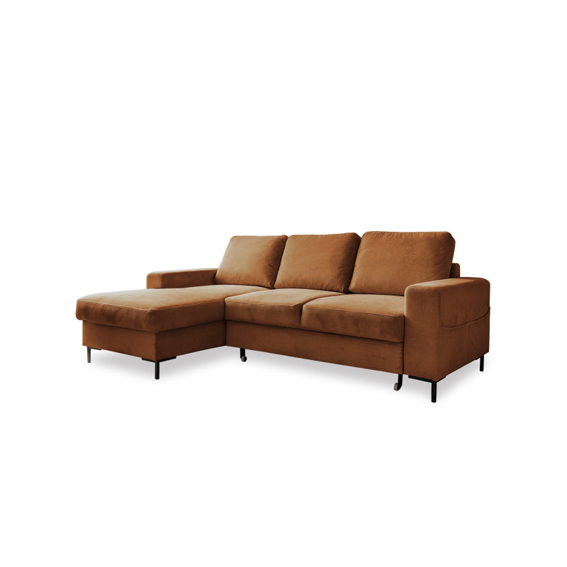 Lofty Lilly 4 seater Corner Sofa Bed, Left Hand Facing, Brick