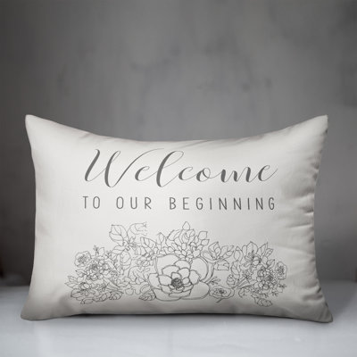  Welcome to Our Beginning Indoor/Outdoor Lumbar Pillow