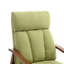 Fauteuil inclinable rembourré avec support lombaire et revêtement en tissu doux, rembourrage en mousse de salon réglable, pieds bruns