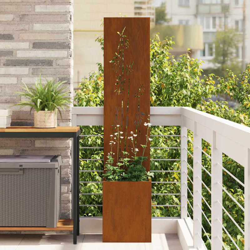 Planter Box, Rusty, 140cm H x 32cm W x 32cm D