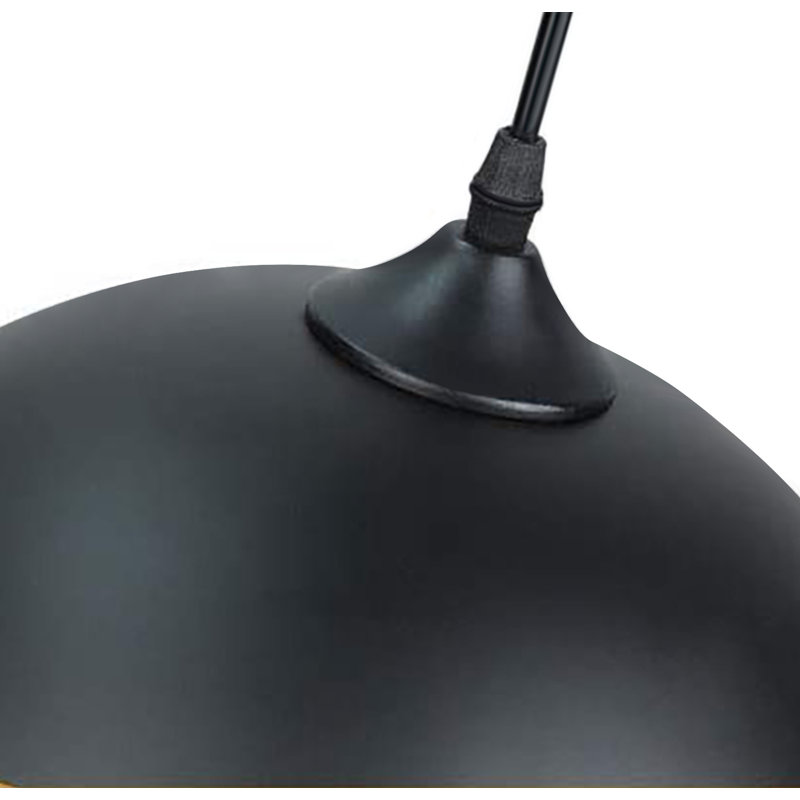 Ghala 1 - Light Matte Black Dome Pendant