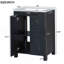 Petit meuble-lavabo 24 "avec lavabo en céramique