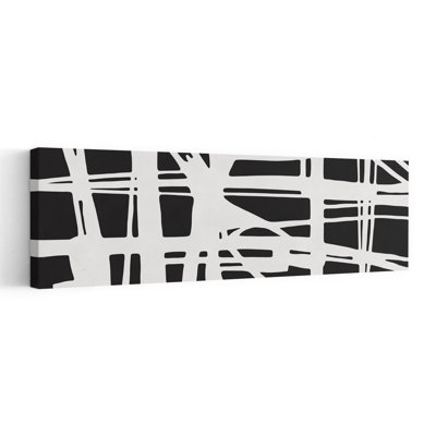 Modern Abstract Lines by Vitor Costa - Wrapped Canvas Panoramic Print