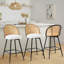 369° Swivel Upholstered Rattan Counter Height Bar Stool-1217763743-1217763810-1217763814