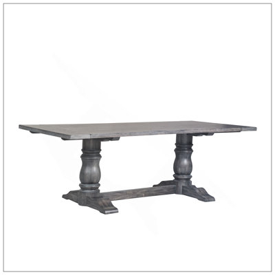 Leventis Weathered Gray Finish Dining Table
