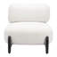  Chaise d'appoint en sherpa blanc