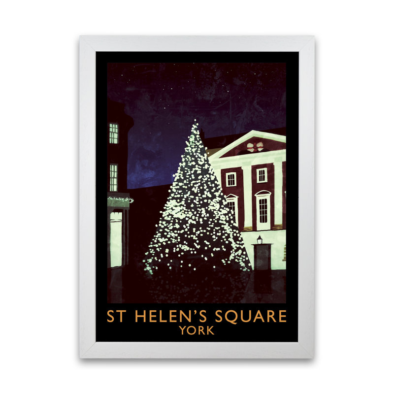 St Helen's Square York 1 Piece Single Picture Frame Wall Art, 60cm H x 42cm W, White