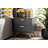 Caden Sheldon Dark Grey And Gold Finished Wood 2-Drawer Nightstand