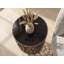 Black Glass Top Aluminium Side Table