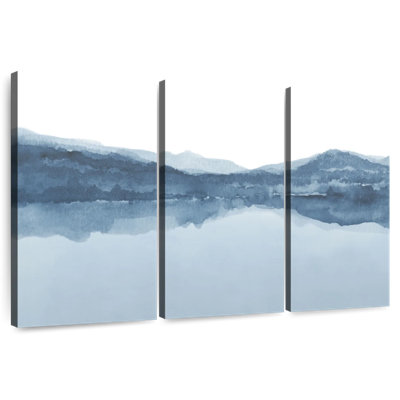 Aquarelle Avery III, nuances de bleu I
