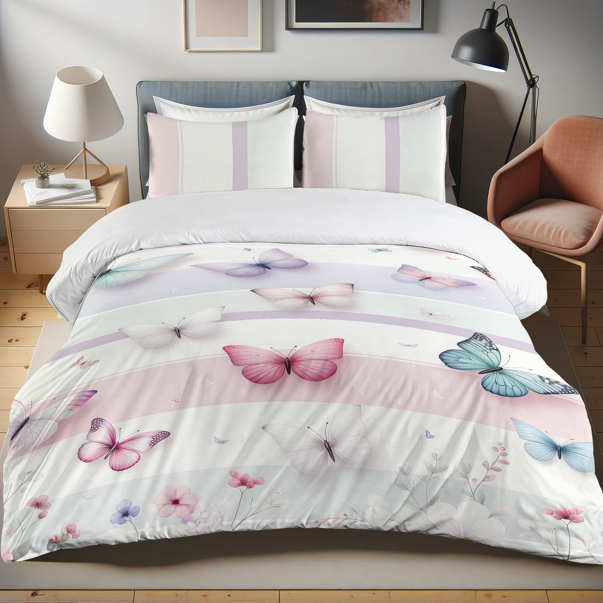 Violet Spirit Butterfly QA1601015CL Duvet Cover Set main image 0