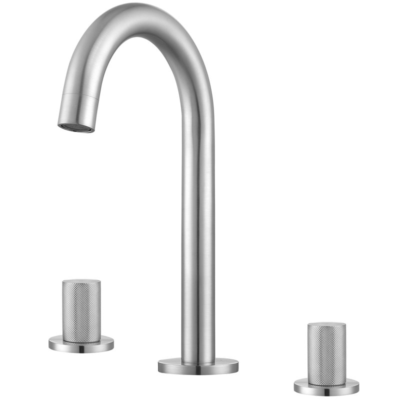 Robinet de salle de bain espacé, Nickel brossé