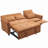 82" W Three-Seater Chenille Upholstered Sofa, 2-In-1 Convertible Sleeper Sofa With Reversible Recliner-940961783