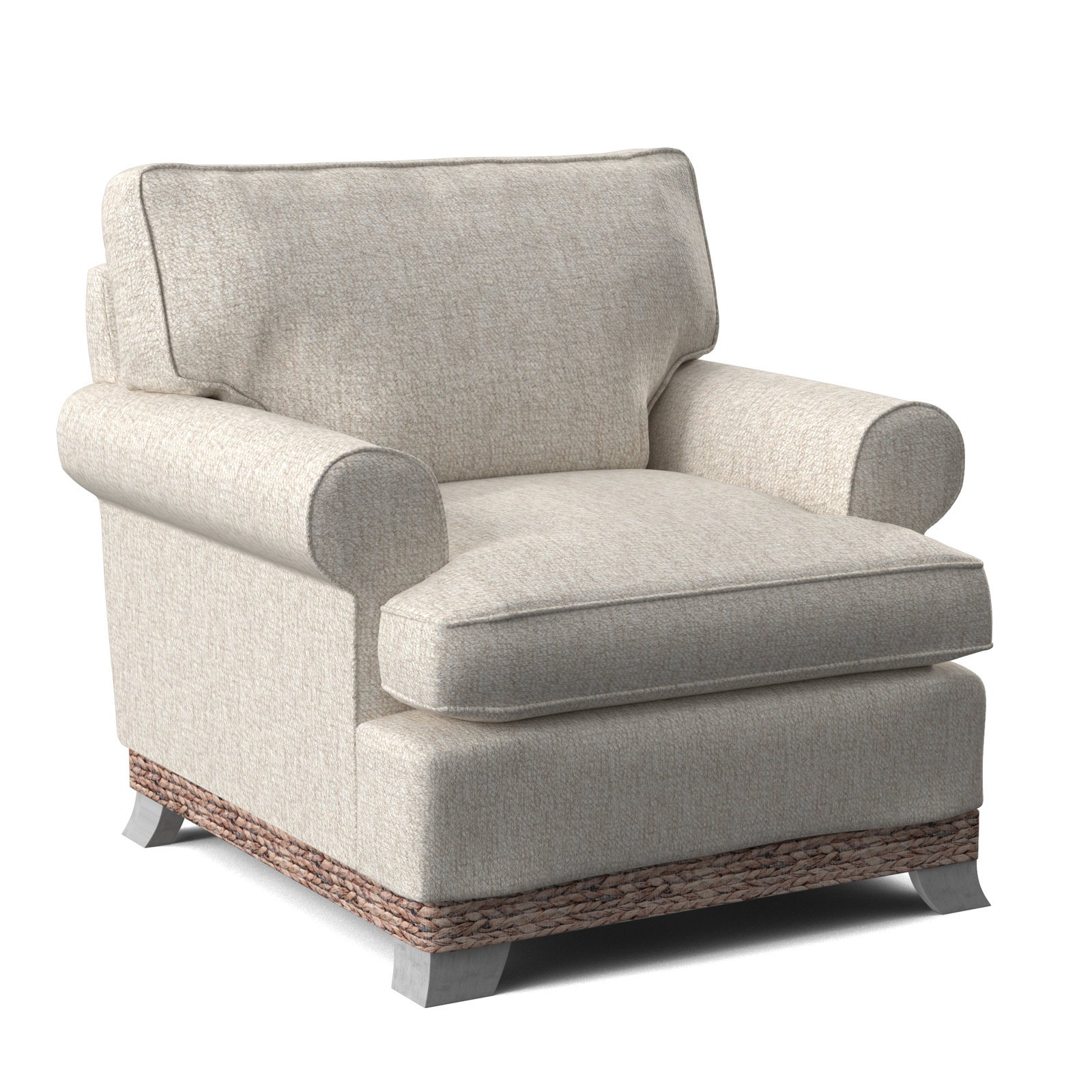 Fairwind Upholstered Armchair, Snow Crypton Performance; 0884-91