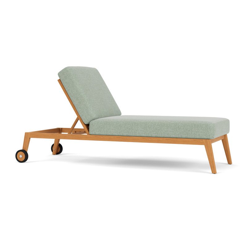 Alpine Outdoor Teak Chaise Lounge, Serene Spa