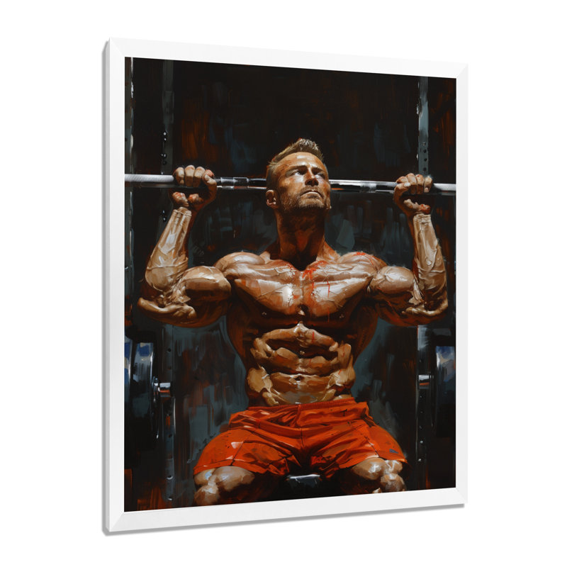 «Déterminée» haltérophile hommes de la concurrence I - décoration murale aérobie et de musculation
