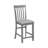 5 Piece Dining Table Set, Wooden Dining Square Table Set for 4, Counter Height Kitchen Table Set with Square Table and 4 Upholstered Chairs for Small Space, Grey