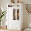 Armoire penderie avec 3 tiroirs à DEL
