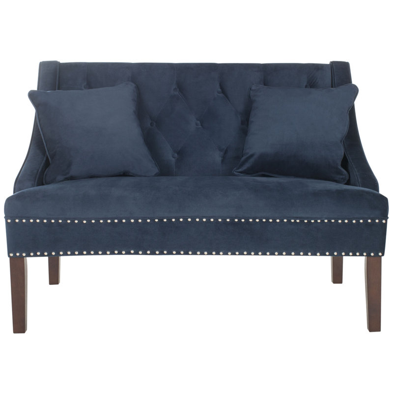 Banc rembourré Gabriele, Bleu marine
