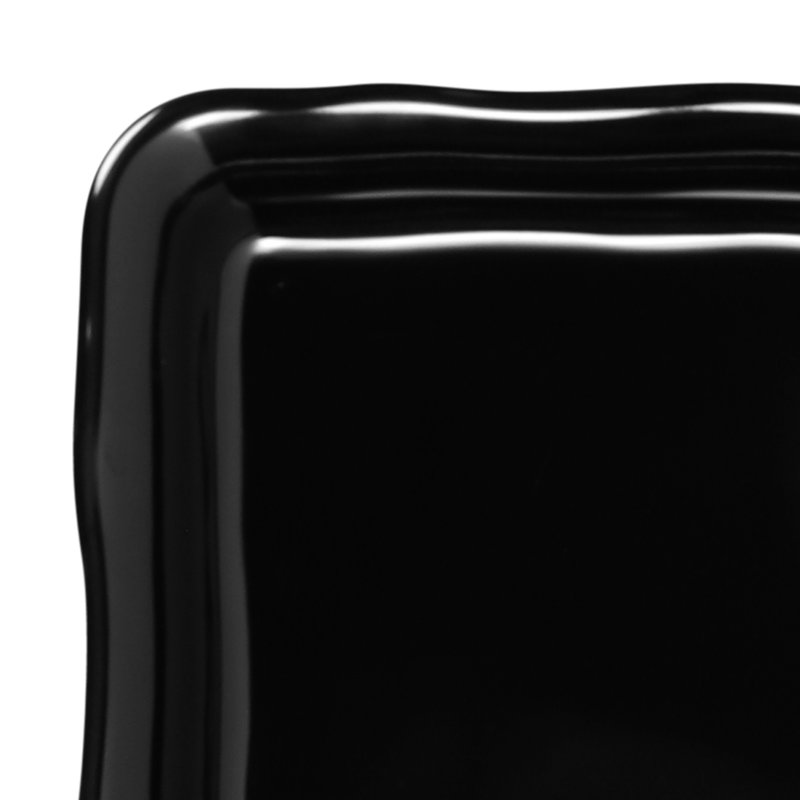 Plateau en mélamine biologique, Noir, H 1,63 po x l 8,63 po x P 8,63 po