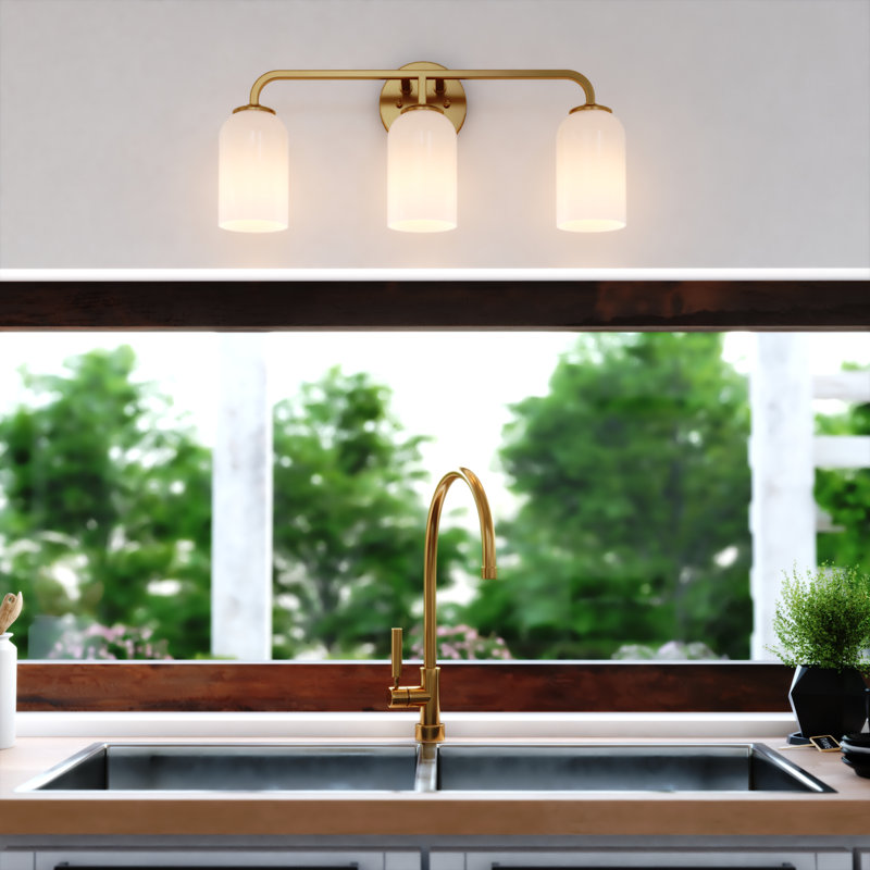 Ensemble de meuble-lavabo transitionnel 3 lumières Shelby