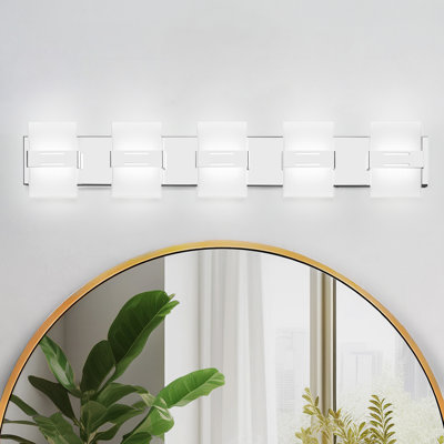 Luminaires de salle de bain à 5 lumières à intensité variable pour luminaires de salle de bain à DEL