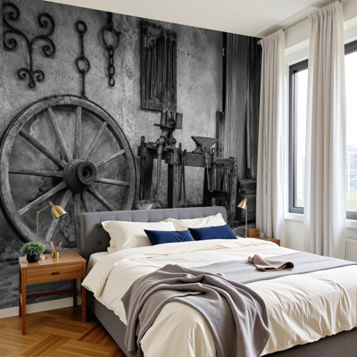 Papier peint adhésif auto-adhésif moderne pour la chambre à coucher L 69 po x l 96 po Peel and Stick