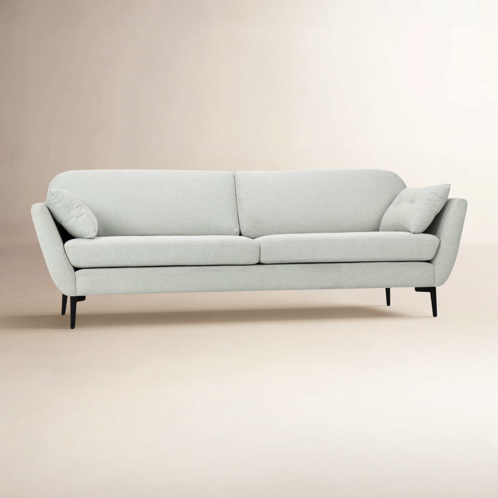 Tyndall 91'' Upholstered Sofa, Beige Performance Basketweave